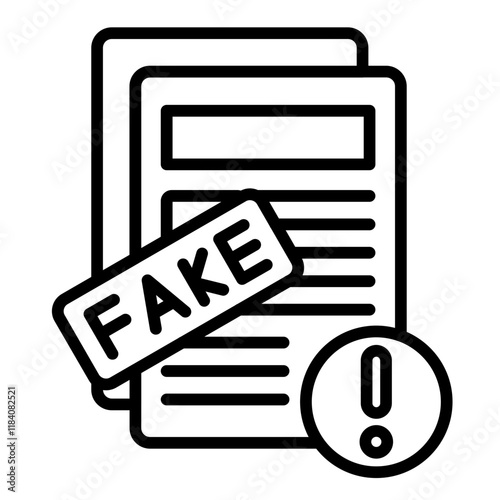 Fake News Alert Icon