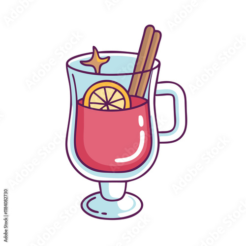 mulled wine vector icon, drinks vector illustration - simple illustration of mulled wine perfect for logos, and drinks-themed designs.