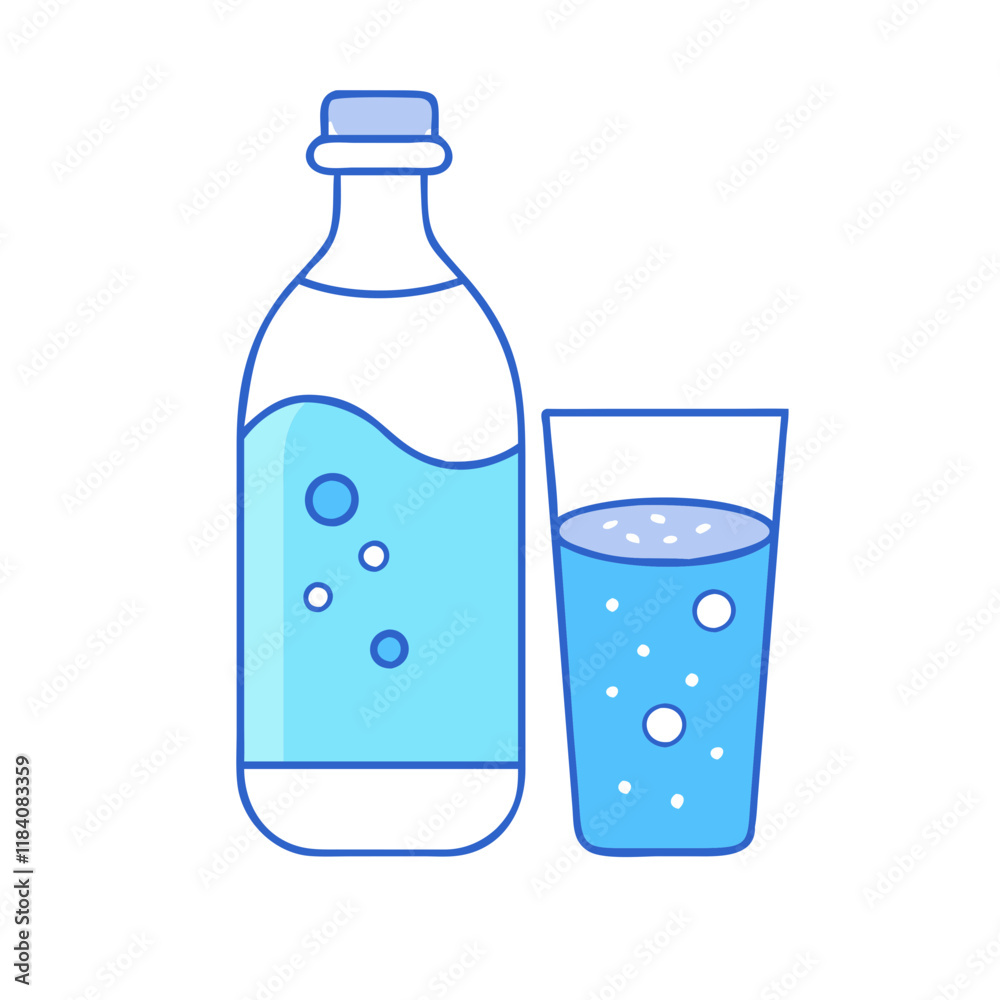 seltzer water vector icon, drinks vector illustration - simple illustration of seltzer water perfect for logos, and drinks-themed designs. seltzer water vector icon, drinks vector illustration - simple illustration of seltzer water perfect for logos, and drinks-themed designs.