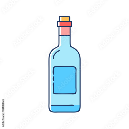 vodka bottle vector icon, drinks vector illustration - simple illustration of vodka bottle perfect for logos, and drinks-themed designs.