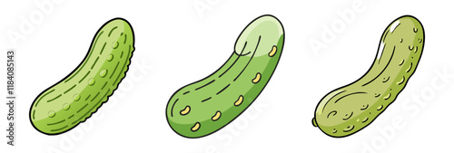pickled cucumber vector icon, vegetables vector illustration - simple illustration of pickled cucumber perfect for logos, and vegetables-themed designs.
