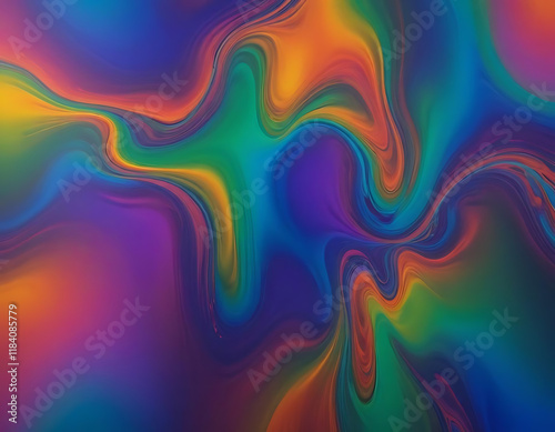 Oil slick patterns with vibrant rainbow reflections.