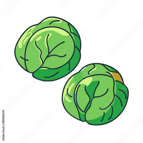 brussels sprouts vector icon, vegetables vector illustration - simple illustration of brussels sprouts perfect for logos, and vegetables-themed designs.