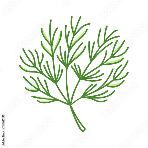 dill vector icon, vegetables vector illustration - simple illustration of dill perfect for logos, and vegetables-themed designs.