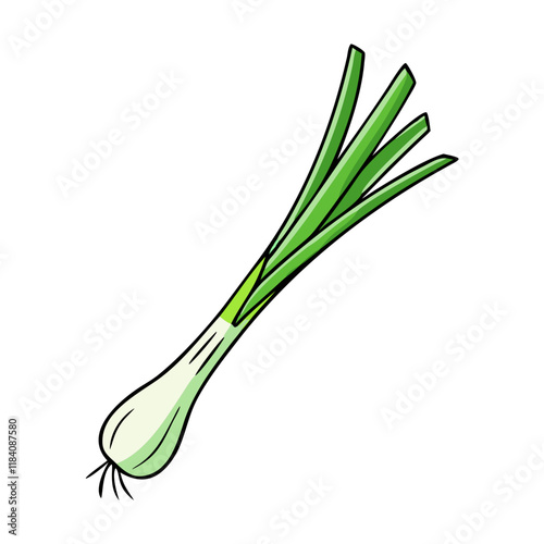 green onion vector icon, vegetables vector illustration - simple illustration of green onion perfect for logos, and vegetables-themed designs.