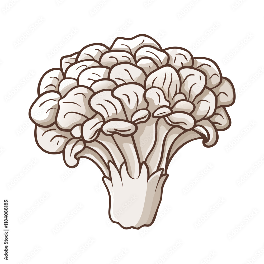 maitake mushroom vector icon, vegetables vector illustration - simple illustration of maitake mushroom perfect for logos, and vegetables-themed designs. maitake mushroom vector icon, vegetables vector illustration - simple illustration of maitake mushroom perfect for logos, and vegetables-themed designs.