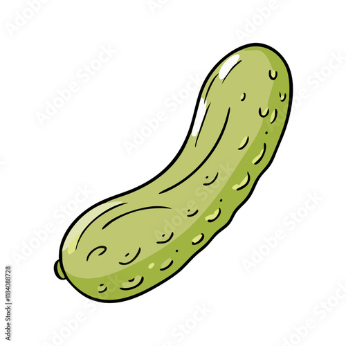 pickled cucumber vector icon, vegetables vector illustration - simple illustration of pickled cucumber perfect for logos, and vegetables-themed designs.
