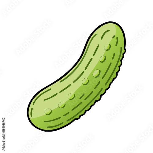 pickled cucumber vector icon, vegetables vector illustration - simple illustration of pickled cucumber perfect for logos, and vegetables-themed designs.