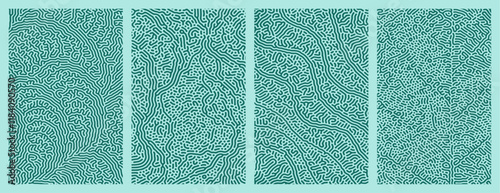 abstract patterns Background design pack collection featuring organic, abstract blue Turing style line patterns