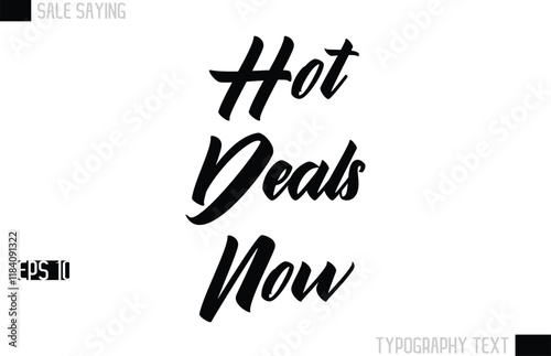 Typography Lettering Sale Design For Advertising  Hot Deals Now