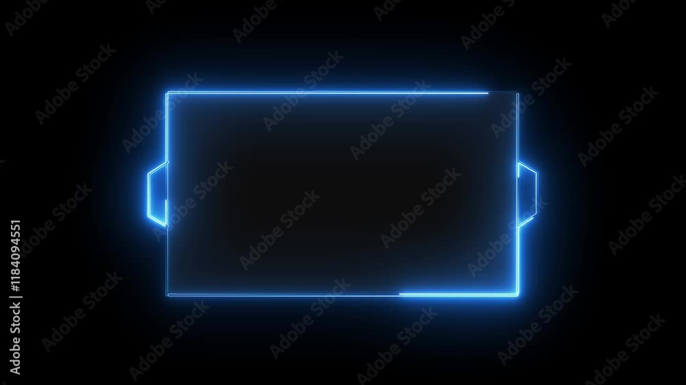 Technology HUD display. Universal  frame Video overlay Futuristic HUD Head up display interface template with basic geometry line element.