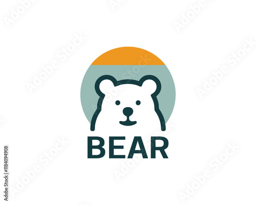 Bear logo vector design icon illustration. 