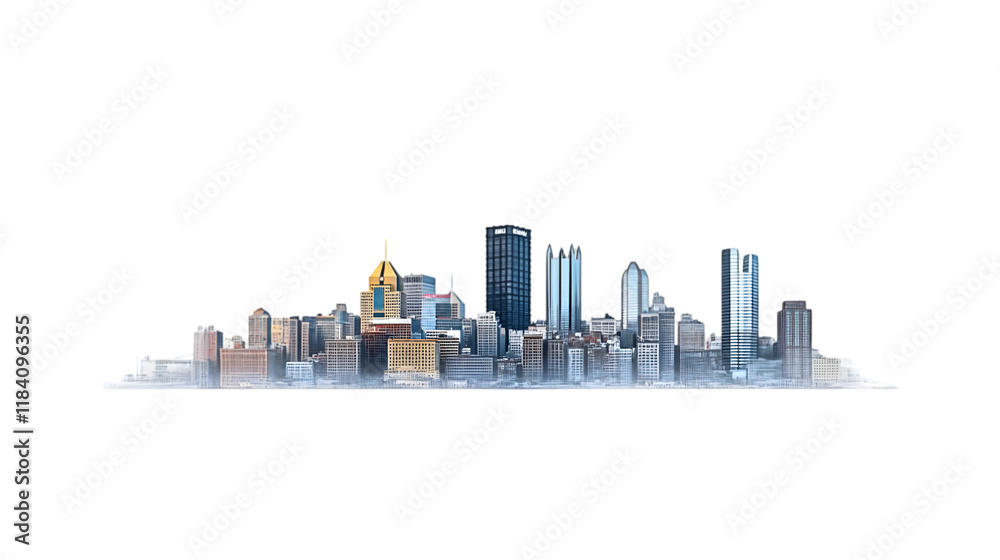 Obraz premium pittsburgh skyline png