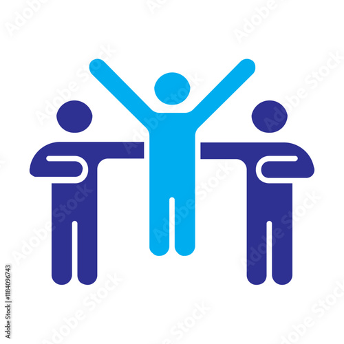 praise flat color icon