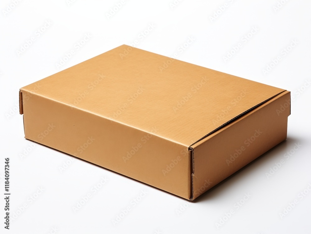 Isolated Blank Cardboard Box on White Background for Packaging and Shipping Needs, Suitable for Various Applications and Presentations Isolated Blank Cardboard Box on White Background for Packaging and Shipping Needs, Suitable for Various Applications and Presentations