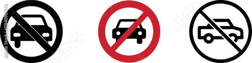 no entry sign icon symbolizing prohibited access and restrictions suitable for safety and regulatory contexts.
