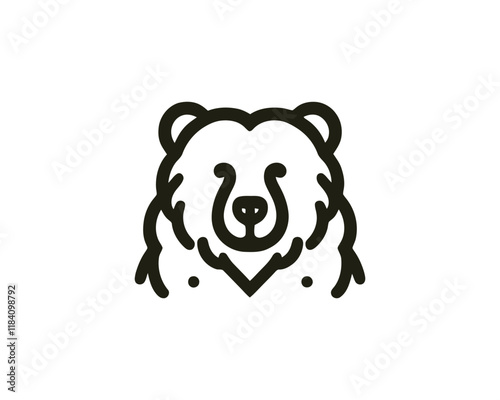 Bear logo vector design icon illustration. 