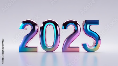  3d '2025' Logo isolated on white background