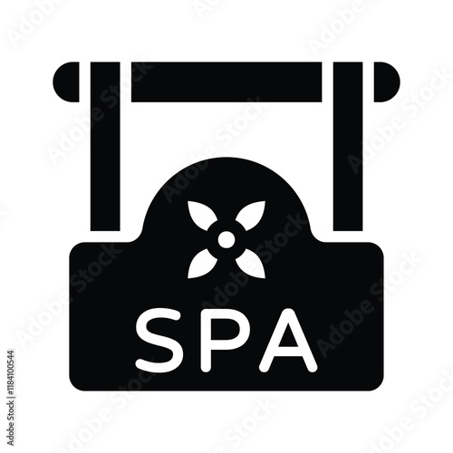 Spa signboard symbolizing beauty and wellness services