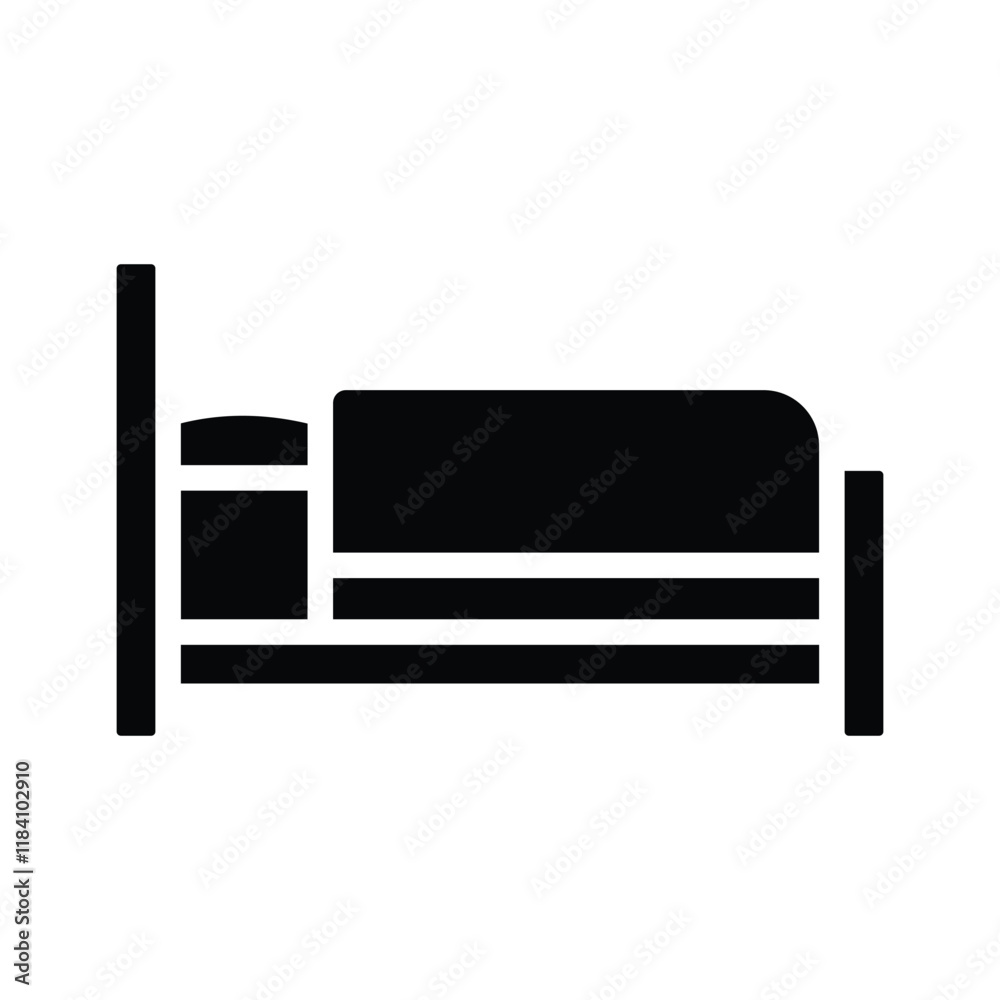 Cozy bed vector symbolizing relaxation and spa treatments Cozy bed vector symbolizing relaxation and spa treatments