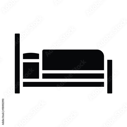 Cozy bed vector symbolizing relaxation and spa treatments