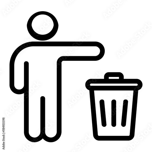 garbage line icon
