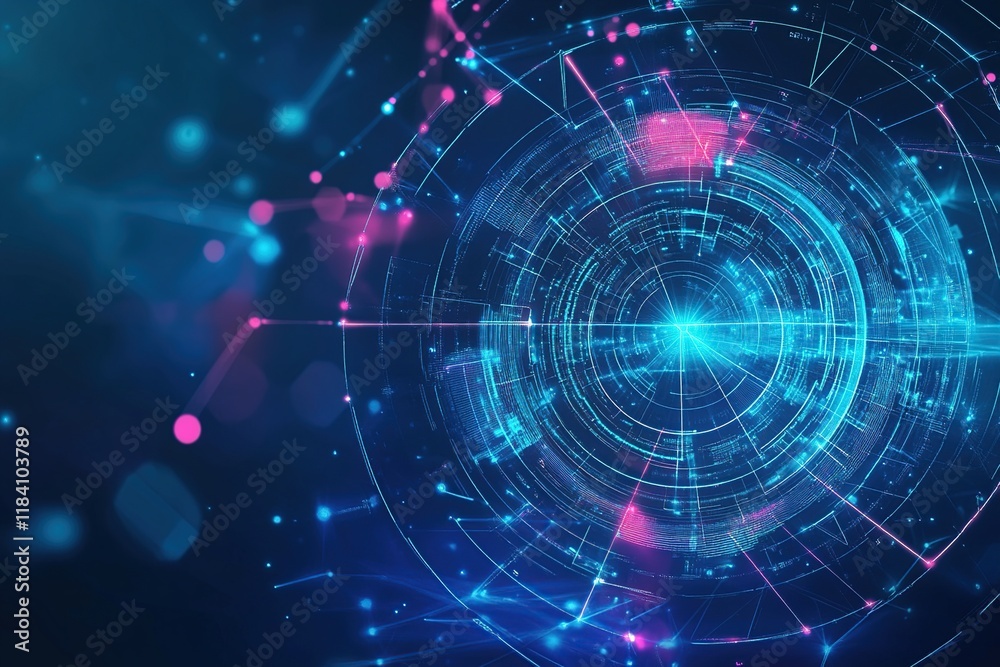 Obraz premium Digital Data Flows Connect and Transfer Securely and Efficiently across Networks