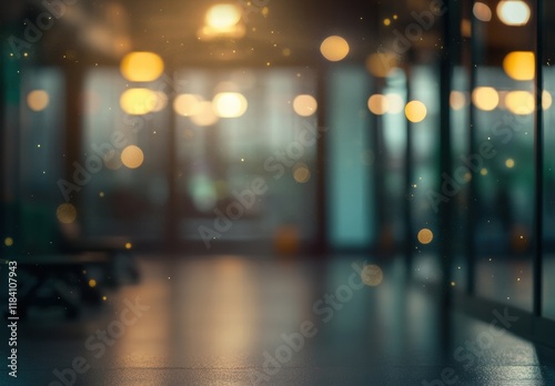 Wallpaper Mural A blurry image of a room with a few people and a few chairs Torontodigital.ca