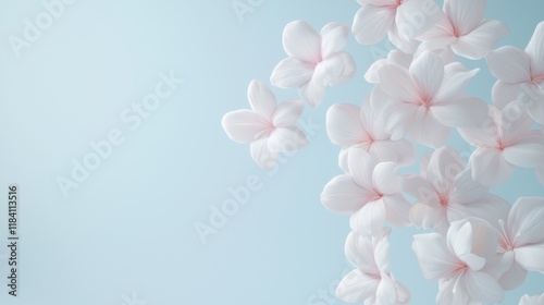Pale pink blossoms evoke feelings of tranquility and the natural beauty often associated with spas.