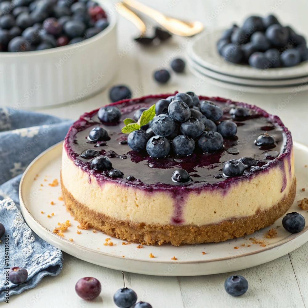 cheesecake with berries