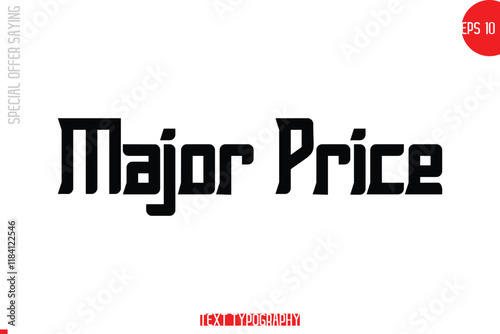 Major Price Special Offer Text Banner Design Typography Template