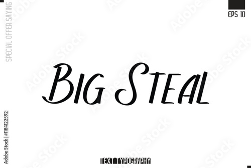 Special Offer Typography Text Script Lettering Design Big Steal.