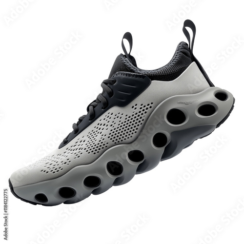 Men's Hole Sole Jogging Shoes isolated on a white background