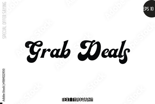 Grab Deals Stylish Typography Text 