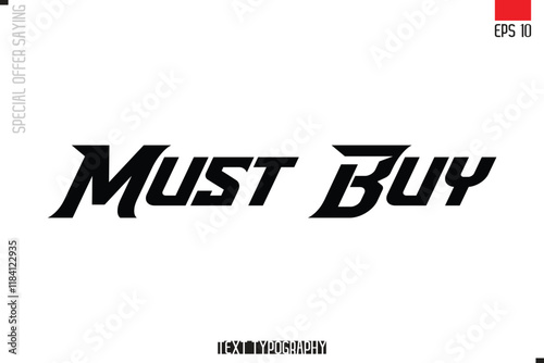 Must Buy Typography Lettering Special Offer Design For Advertising