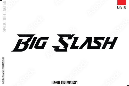 Big Slash Typography Lettering Special Offer Design For Advertising