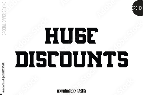 Special Offer Template Design Banner Typography Text Huge Discounts