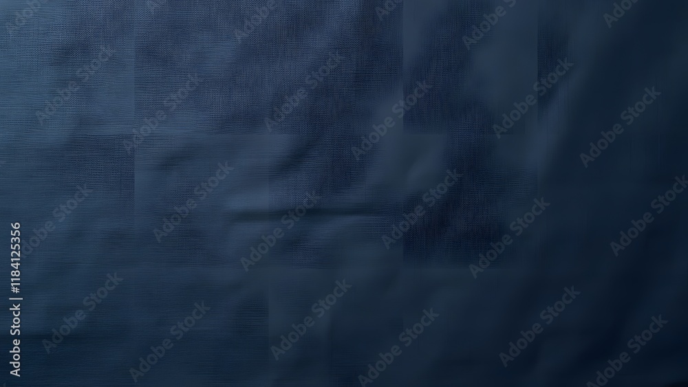 Fototapeta premium Navy Blue Linen Fabric Texture, Subtle Wrinkles, Soft Natural Texture Background for Design