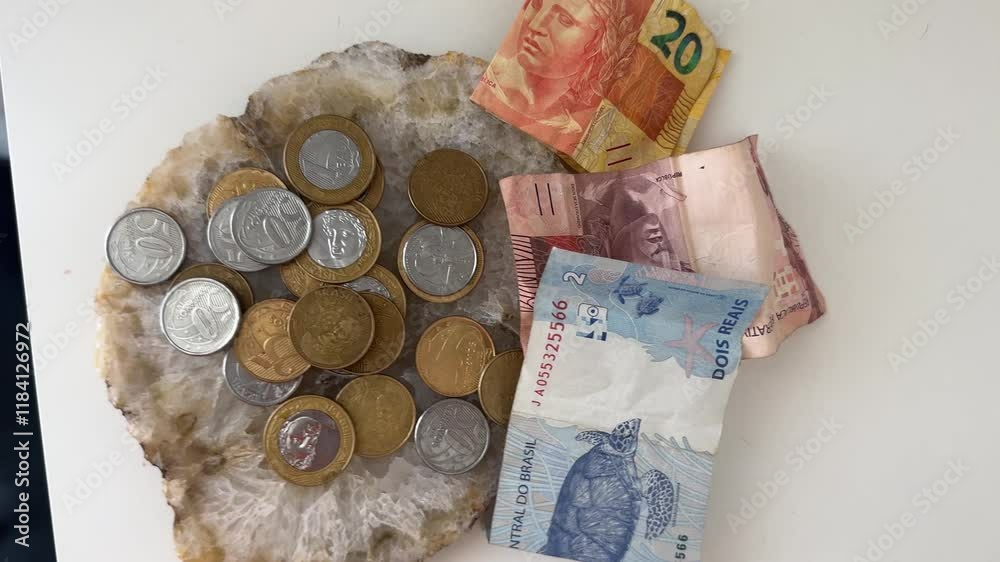 dinheiro e moedas 
