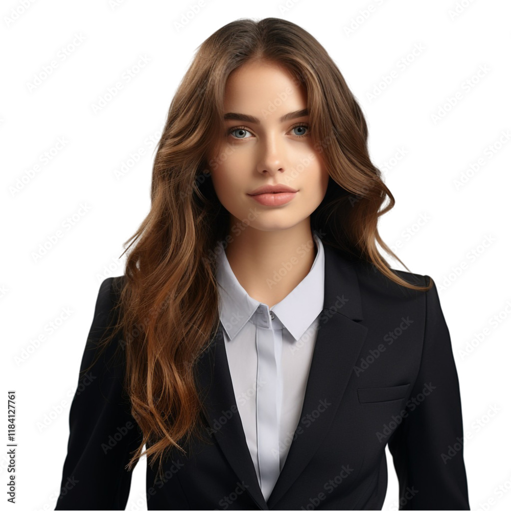 A Business Woman Isolated on a Transparent Background A Business Woman Isolated on a Transparent Background