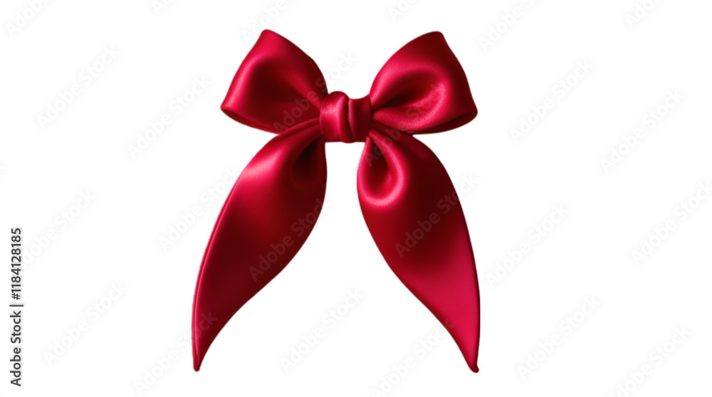 A red color bow without background, PNG, High quality A red color bow without background, PNG, High quality
