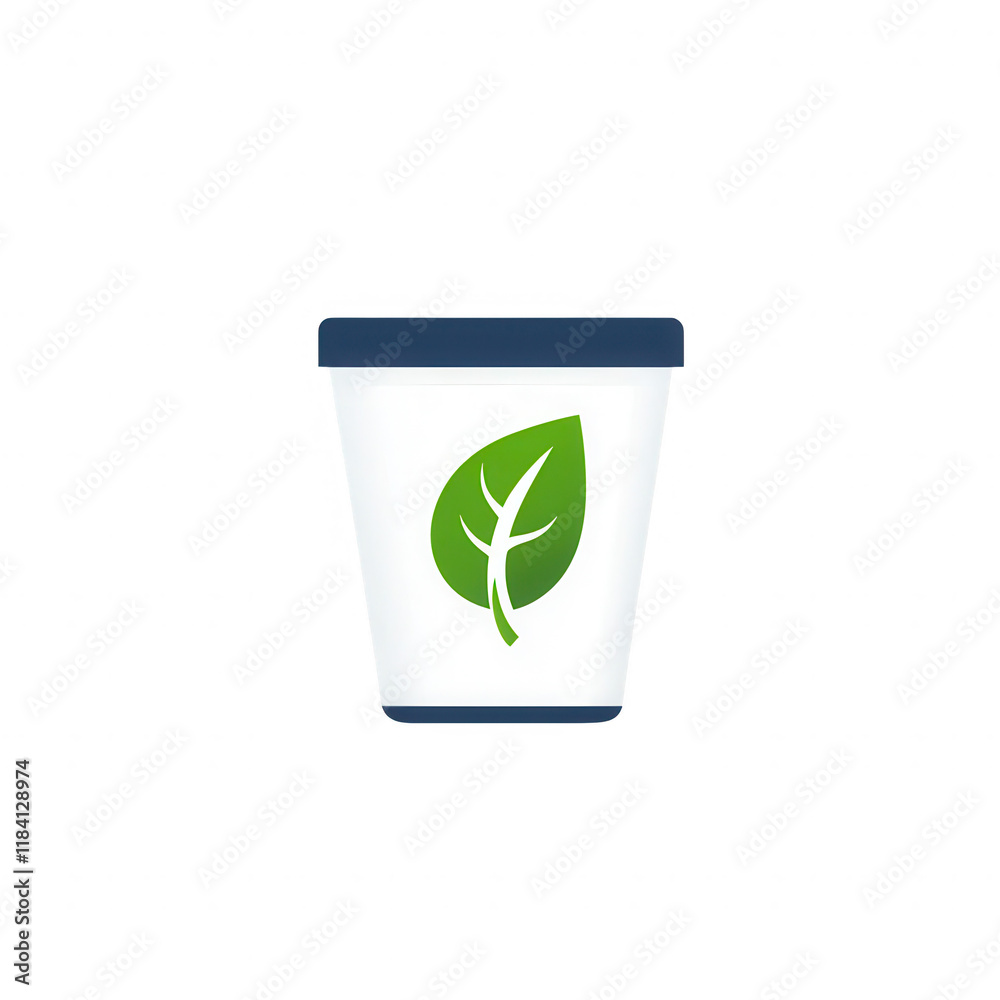 Eco-friendly cup design with leaf symbol, promoting sustainability and green initiatives., isolated on a transparent background. Eco-friendly cup design with leaf symbol, promoting sustainability and green initiatives., isolated on a transparent background.
