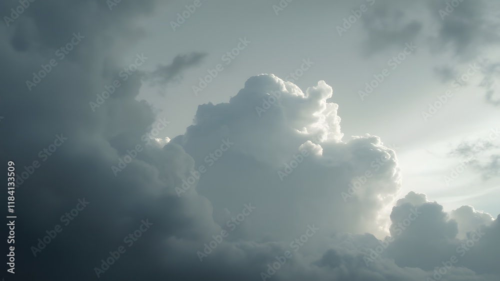 Dramatic Gray Abstract Cloud Formations, Textured Sky Background Image Dramatic Gray Abstract Cloud Formations, Textured Sky Background Image