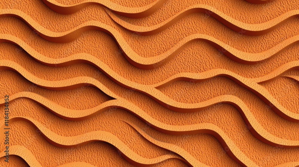 Obraz premium Abstract Orange Wave Pattern Texture Background