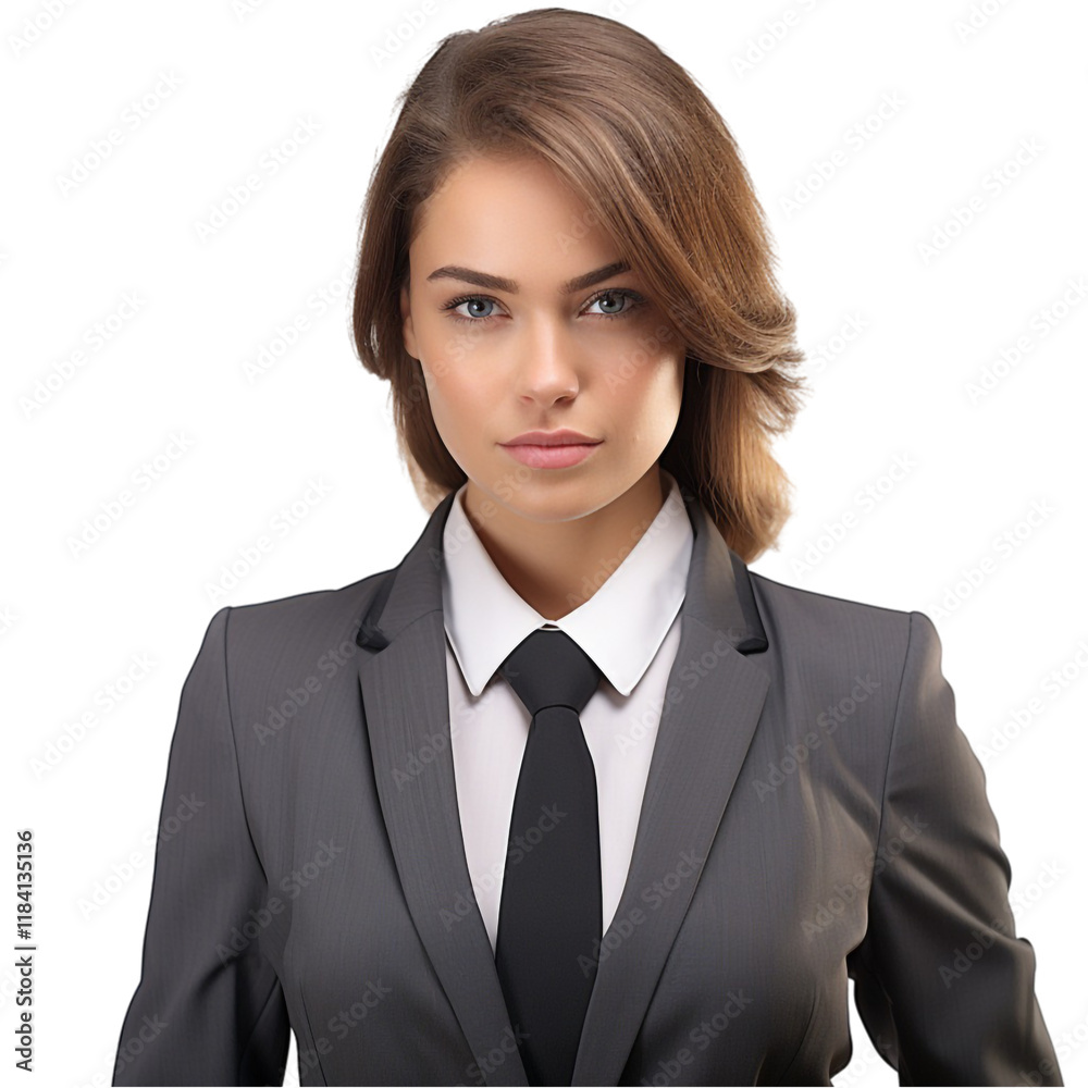 A Business Woman Isolated on a Transparent Background A Business Woman Isolated on a Transparent Background