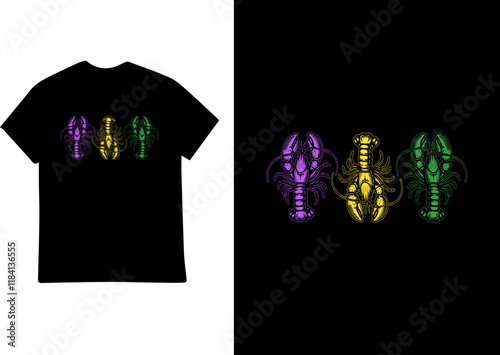 Mardi Gras T-shirt Design VECTOR ILLUSTRATION