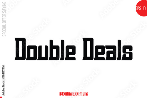 Special Offer Template Design Banner Typography Text Double Deals.