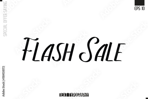 Special Offer Typography Text Script Lettering Design  Flash Sale
