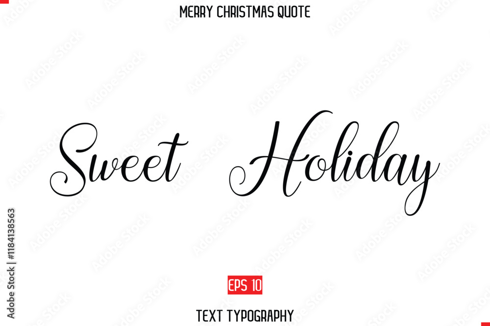 Merry Christmas Saying in Stylish Typography Text Sweet Holiday Merry Christmas Saying in Stylish Typography Text Sweet Holiday
