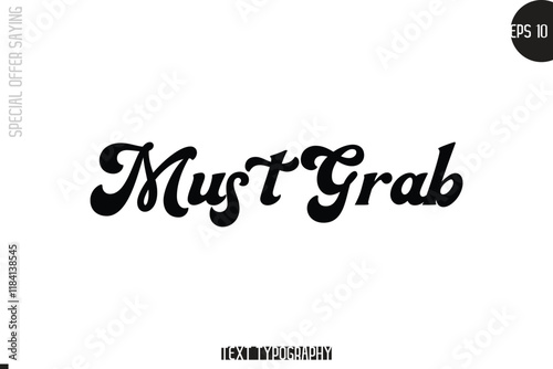 Special Offer Template Design Banner Typography Text Must Grab